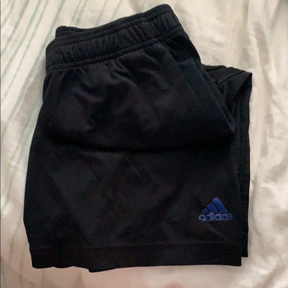 Black adidas basketball shorts